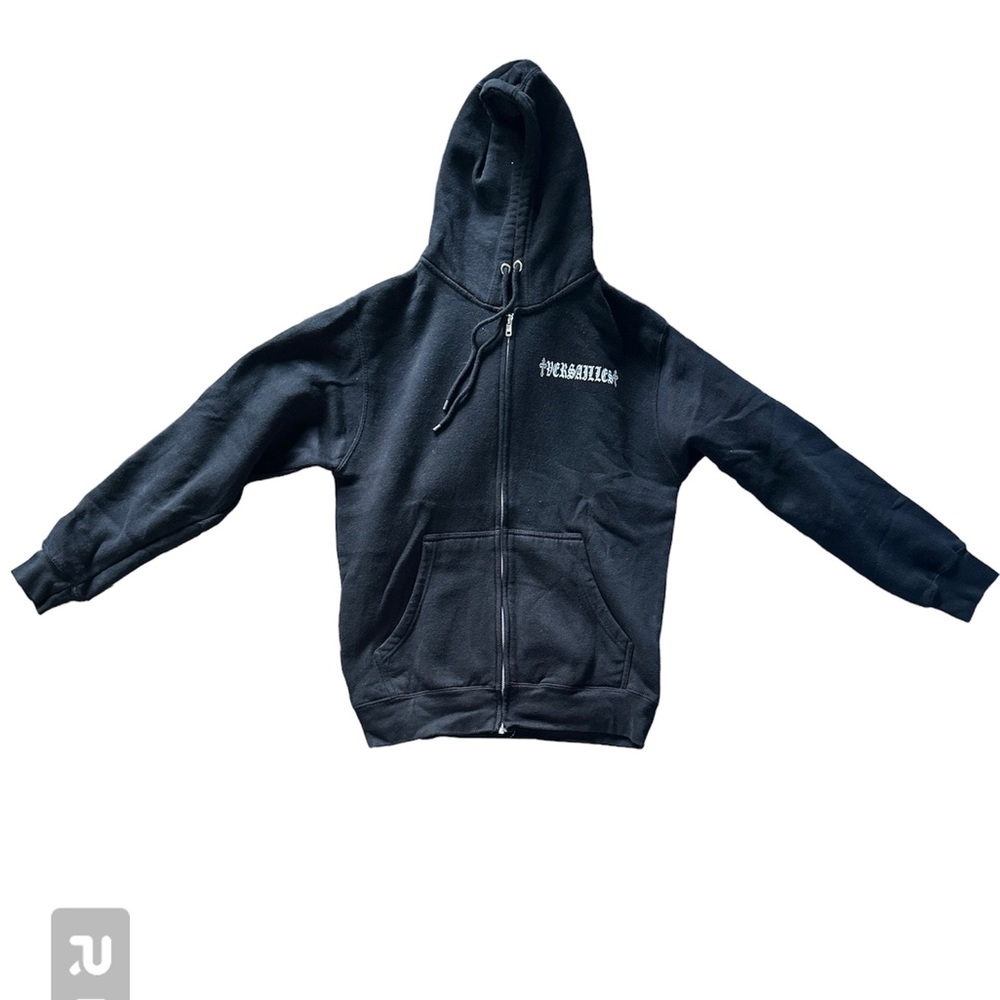 Versailles rhinestone cross hoodie (zip up jacket)